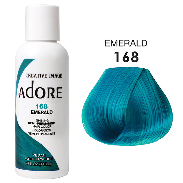 レア 【Ty】¥28,600 ADORE  アドーア　グリーン　ターコイズ Amazon.com : Adore Semi Permanent Hair Color (168 Emerald) | Vegan