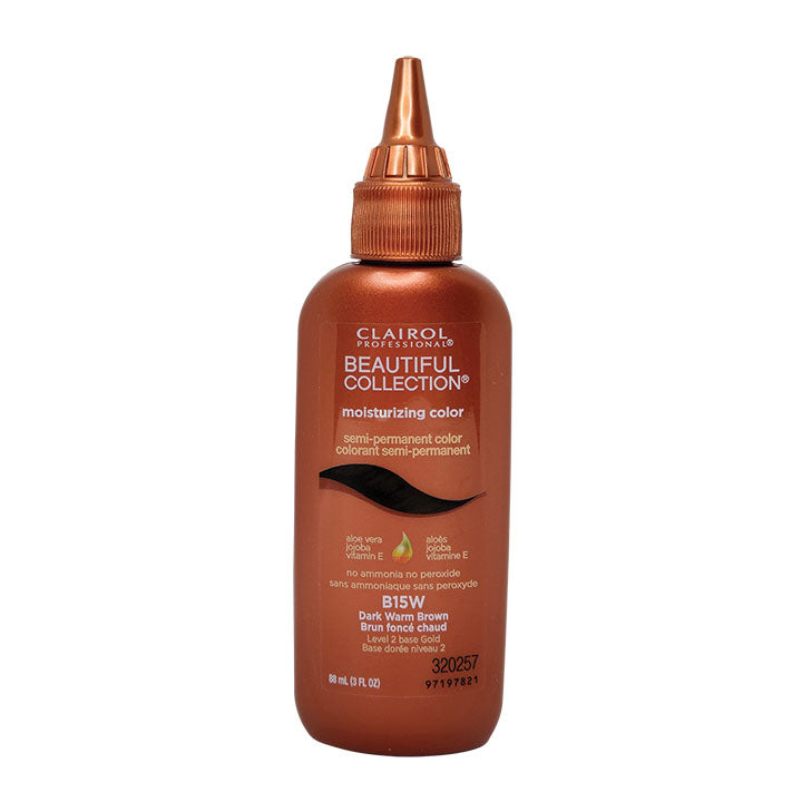 Clairol Professional 15W Dark Warm Brown - Moisturizing Semi Permanent Hair Color, 3oz
