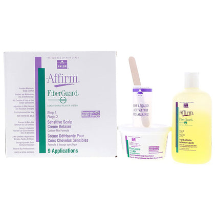 Affirm FiberGuard Sensitive Scalp Creme Relaxer 9 Pack Kit