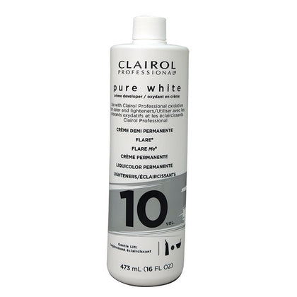 Clairol Professional 10 Volume Pure White Creme Developer 16oz