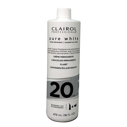 Clairol Professional 20 Volume Pure White Creme Developer 16oz