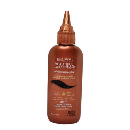 Clairol Professional 12D Medium Ash Brown - Moisturizing Semi Permanent Hair Color, 3oz