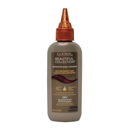 Clairol Professional Beautiful 2RV Burgundy Brown  - Advanced Gray Solutions, 3oz