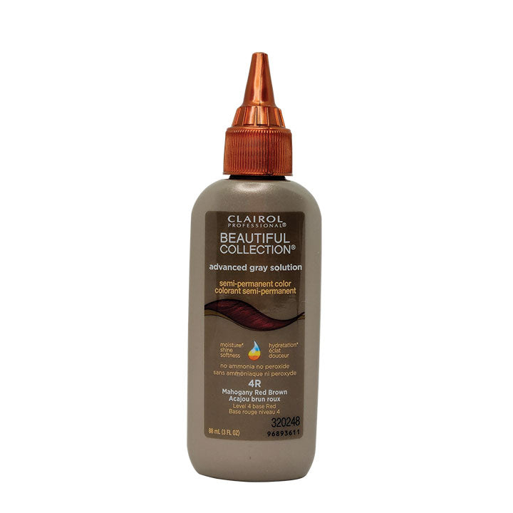 Clairol Professional Beautiful 4R Mahogany Red Brown  - Advanced Gray Solutions, 3oz