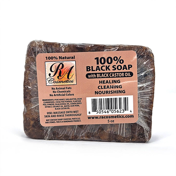 RA COSMETICS 100% Black Soap with Black Castor Oil RA COSMETICS 100% Black Soap with Black Castor Oil