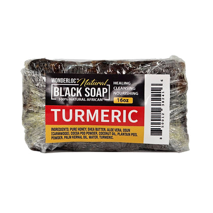 WONDERLOC Natural Black Soap with Turmeric 16oz